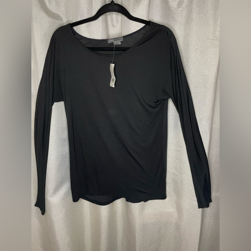 Vince Women’s Top Long Sleeve Black Small. - Picture 5 of 8